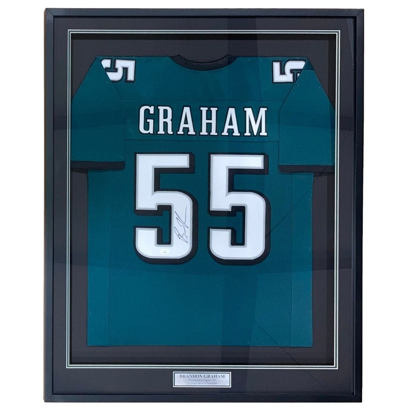 Brandon Graham SB 59 Champ Philadelphia Signed Framed Green Football Jersey JSA