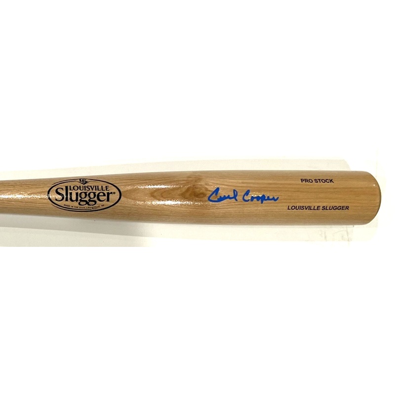 Brewers CECIL COOPER Signed Louisville Slugger Blonde Bat AUTO – BECKETT