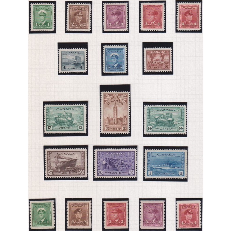 CANADA 1942-48 SET SUPERB UNMOUNTED MINT