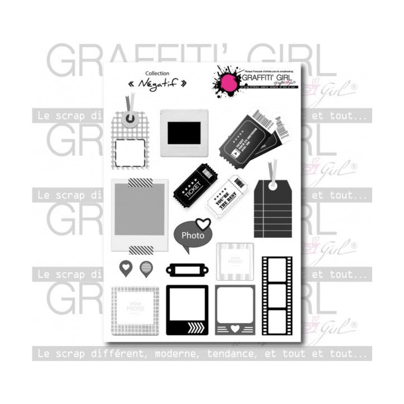 Graffiti Girl die cuts page – Ngatif