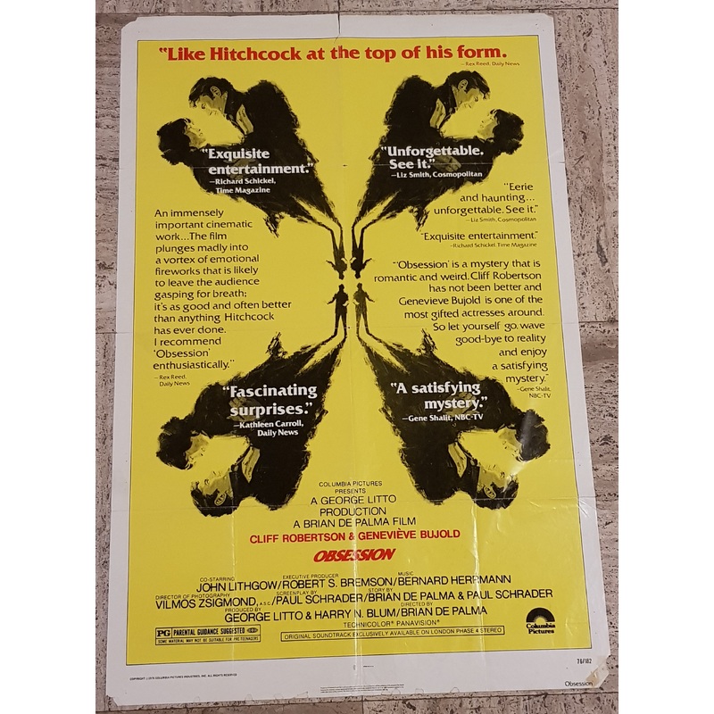 Obsession Original 27×41 1-Sheet Movie Poster (1976)