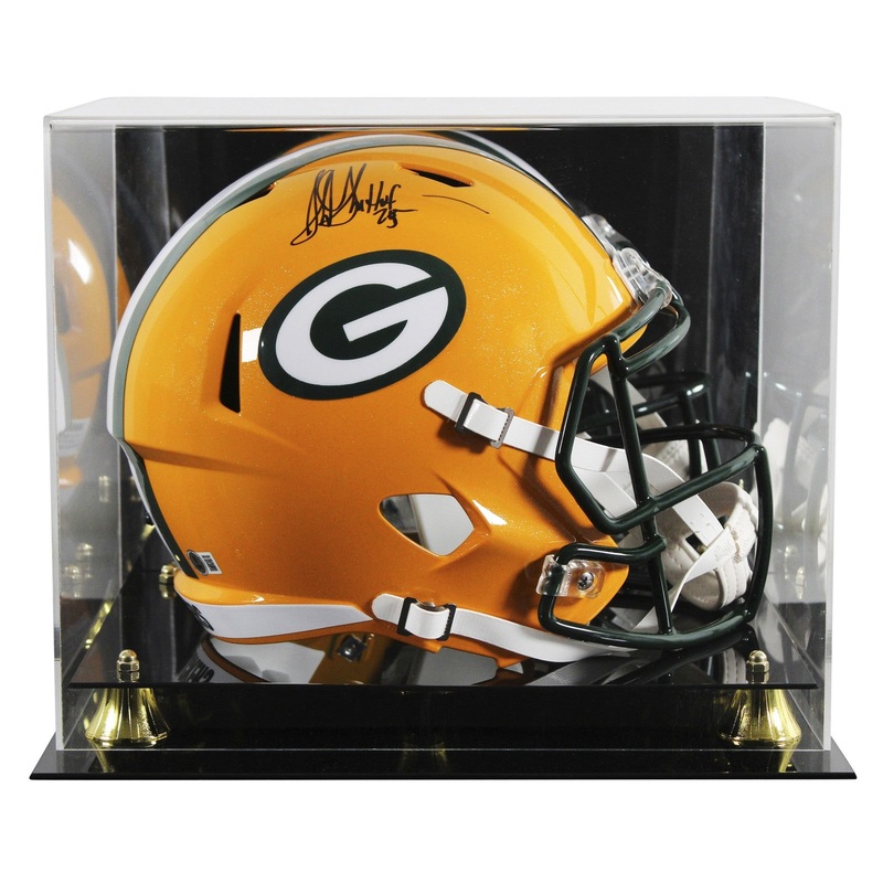 Packers Sterling Sharpe HOF 25 Signed F/S Speed Rep Helmet W/ Case BAS Witness