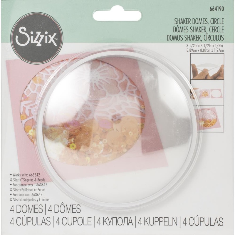 Sizzix Making Essentials Shaker Domes Circle 3.5, 4/Pkg