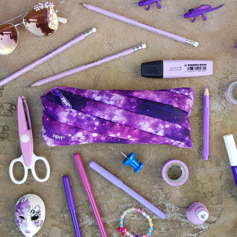 ZIPIT Colorz Pouch & Pencil Case – Purple Galaxy