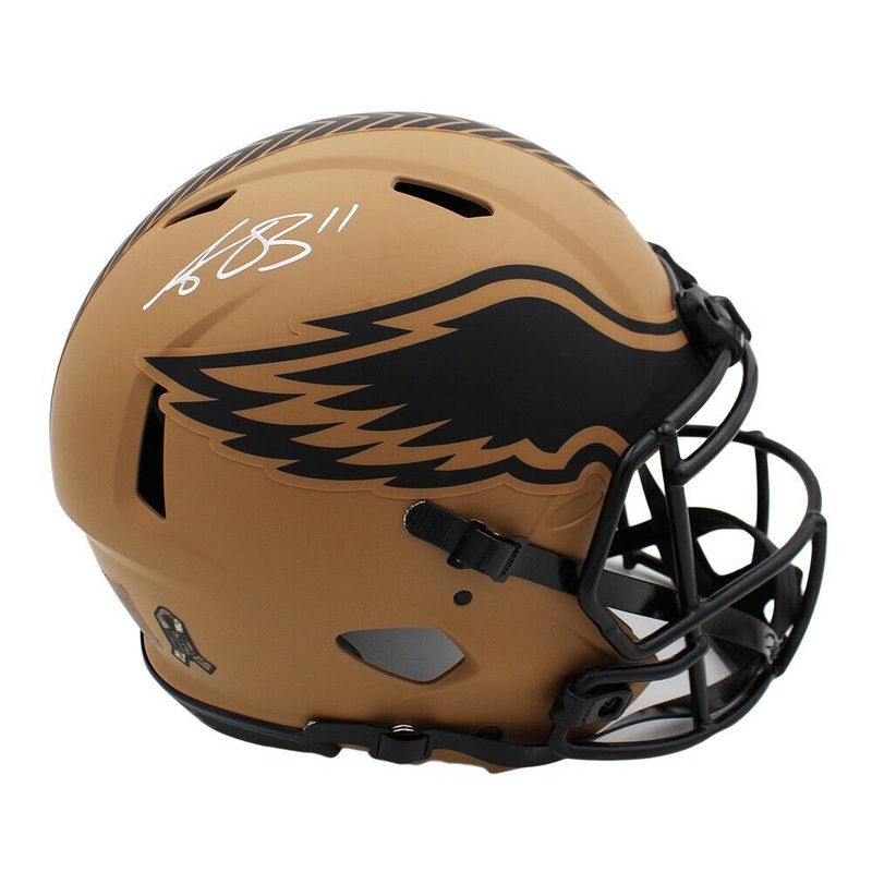 AJ Brown Signed Philadelphia Eagles Speed Authentic Salute To Service 2 Helmet