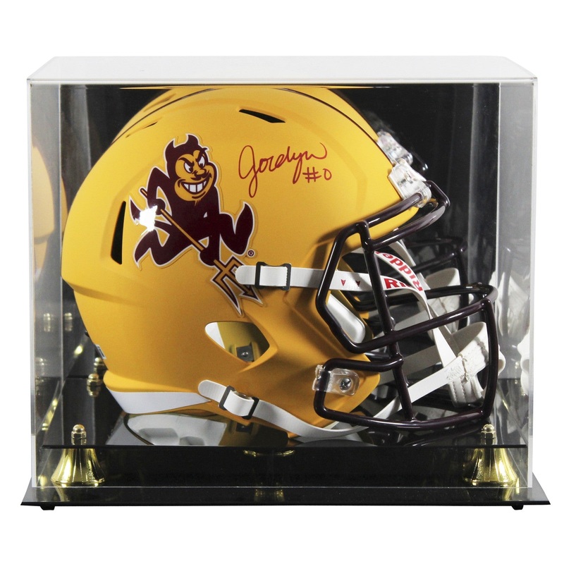ASU Jordyn Tyson Signed Sparky F/S Speed Rep Helmet W/ Case w/ Maroon Sig BAS W