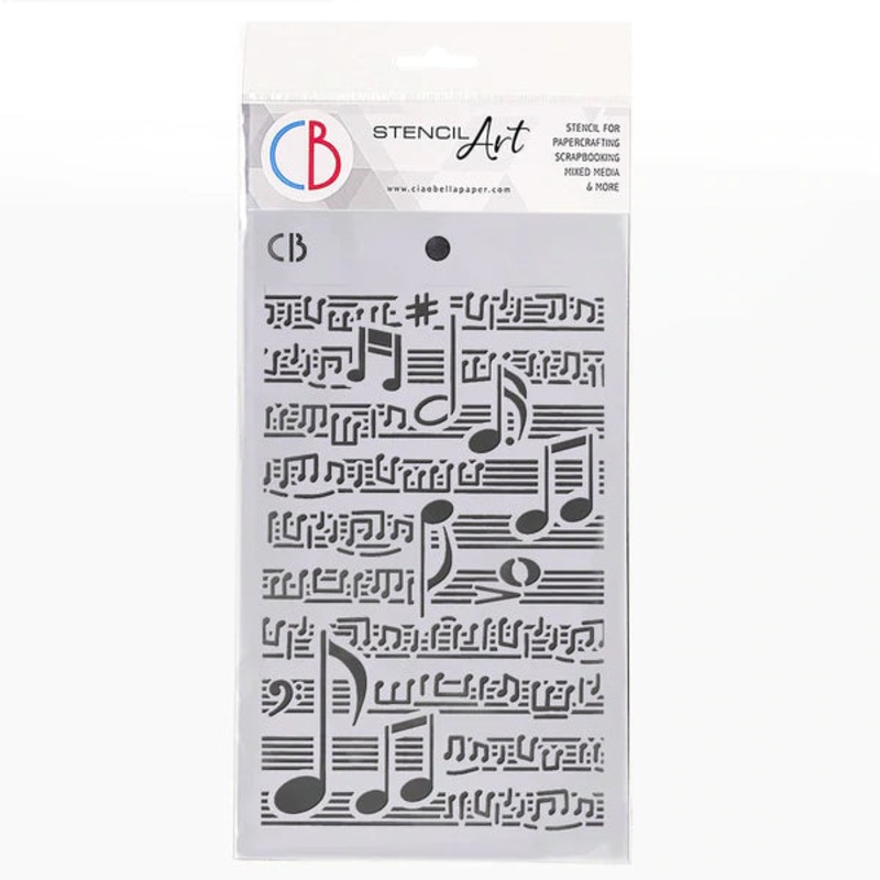 Ciao Bella Texture Stencil 5×8 – Musical Score