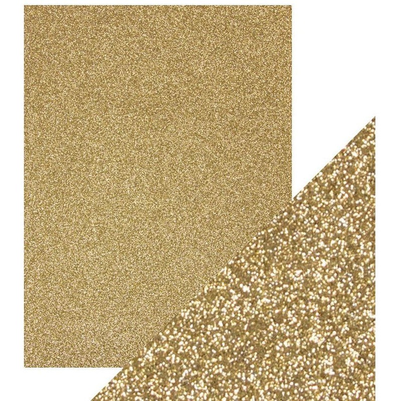 Craft Perfect Glitter Card 8.5×11 – 5/Pkg – Gold Dust
