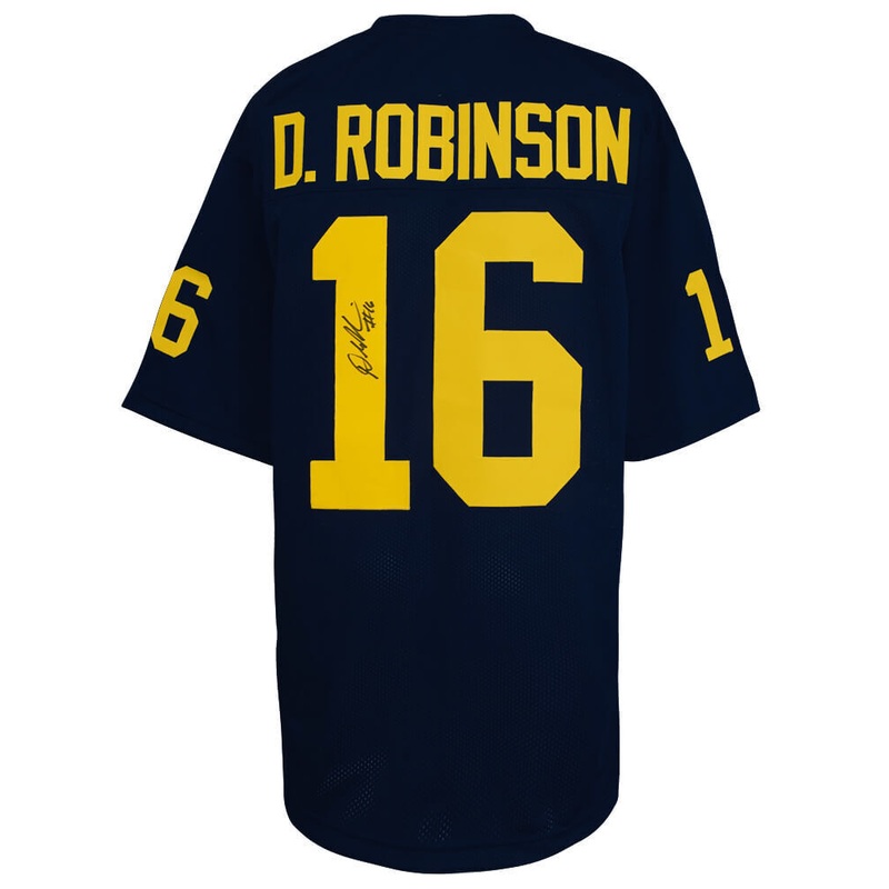 Denard Robinson Signed Navy Custom Football Jersey – (SCHWARTZ COA)