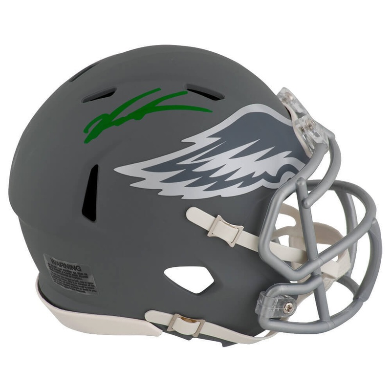 Jalen Carter Signed Eagles SLATE Riddell Speed Mini Helmet – (SCHWARTZ COA)