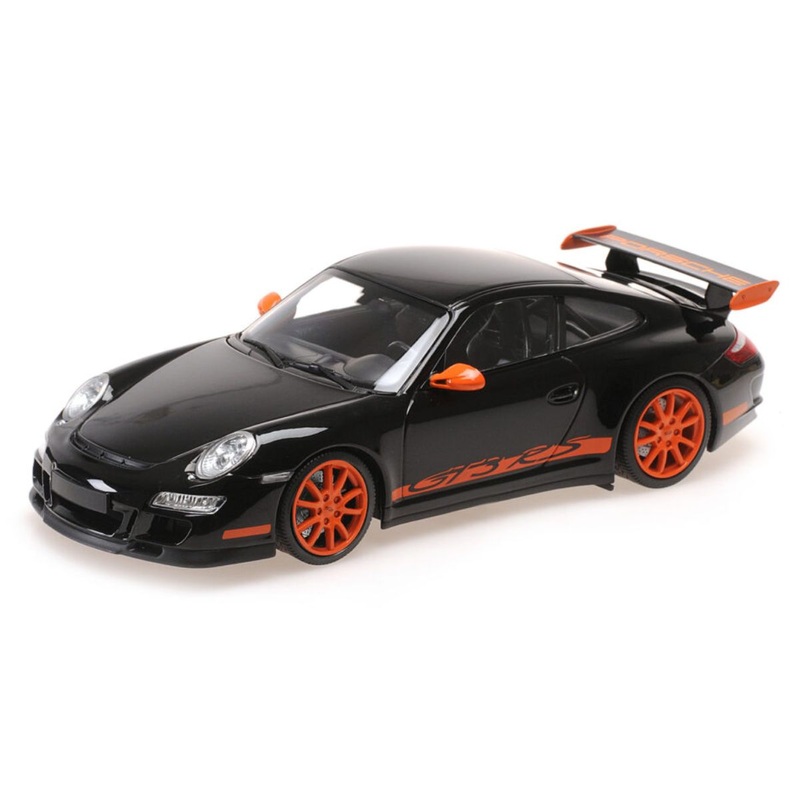 PORSCHE 911 GT3 RS – 2007 – BLACK – 1:18 Scale Diecast Model Car