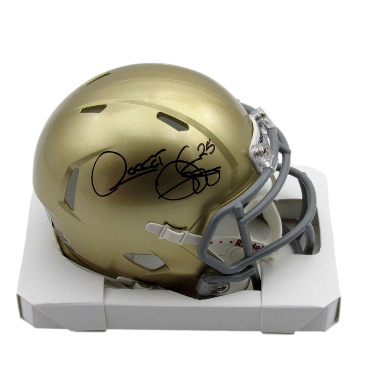 Rocket Ismail Autographed Speed Mini Helmet Notre Dame Beckett 181123