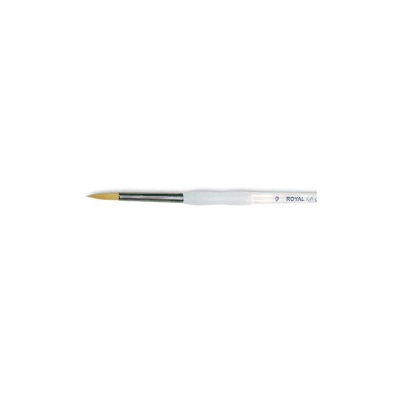 Soft-Grip Golden Taklon Round Brush Size 1