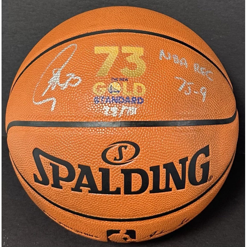 Stephen Curry Signed Spalding Basketball 73-9 Warriors Record /73 Auto Fanatics