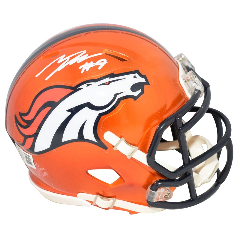 TALANOA HUFANGA SIGNED DENVER BRONCOS FLASH SPEED MINI HELMET BECKETT