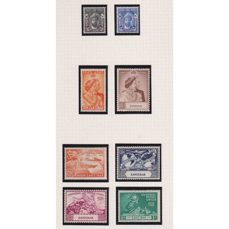ZANZIBAR 1946-49 RSW & COMMEM SETS SUPERB UNMOUNTED MINT