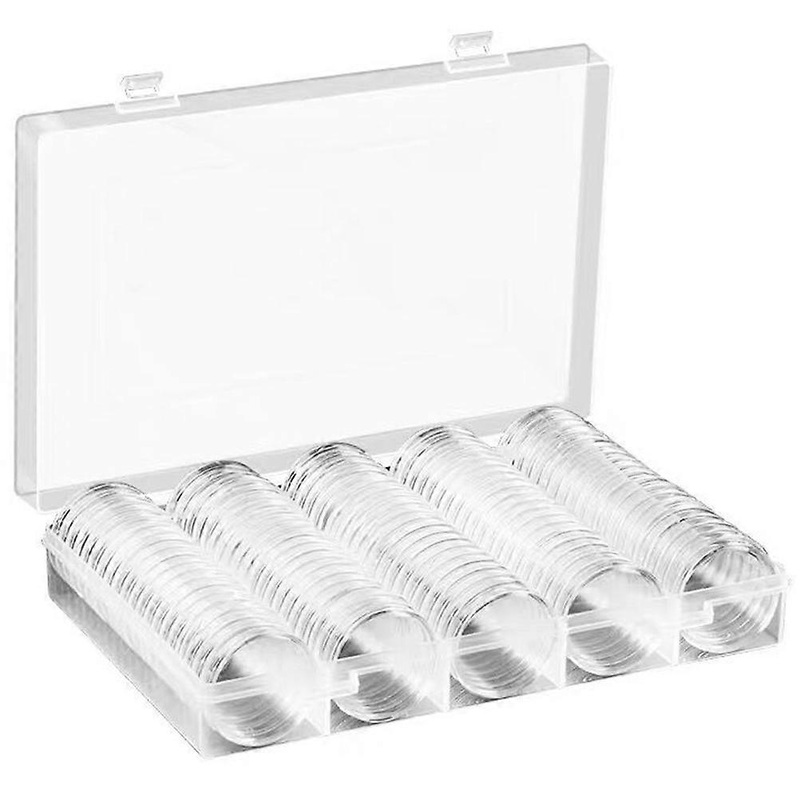 100 Pcs Coin Holder Capsules Coin Display Coin Capsules Holder Clear Coin Holder Coin Storage Case Coin Holder Protector