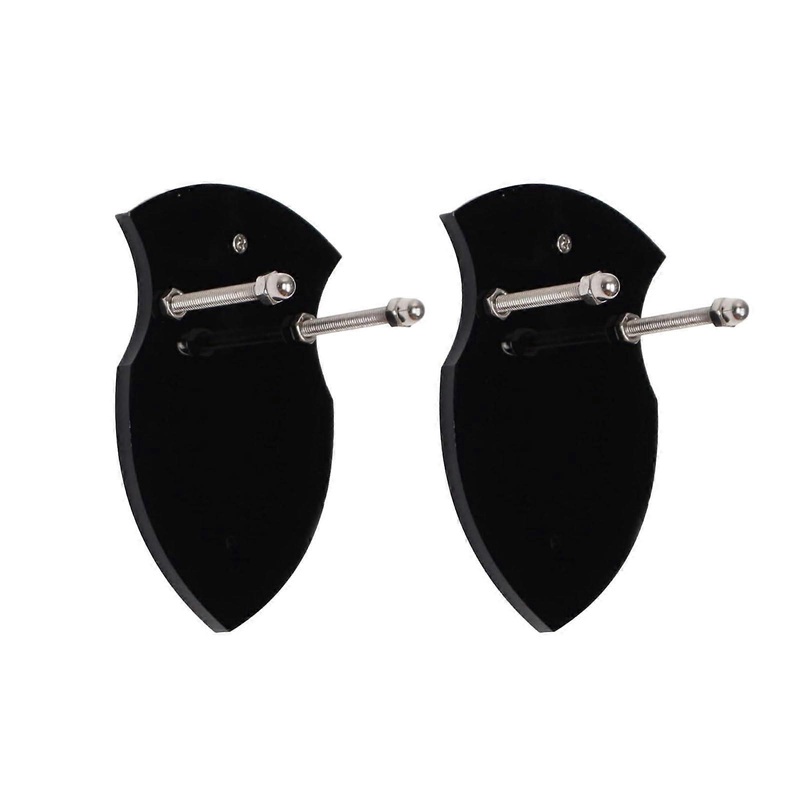 Acrylic Swords Set Of 2 Wall Mount Vertical Display Rack For Weapons Sword Holder Black