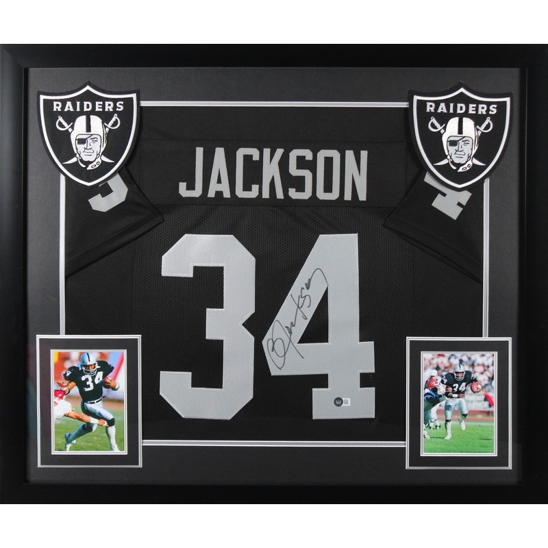 Bo Jackson Authentic Signed Black Pro Style Framed Jersey Autographed BAS