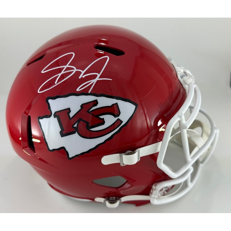 Chiefs SKYY MOORE Signed Riddell Full Size Replica Speed Helmet AUTO – BAS