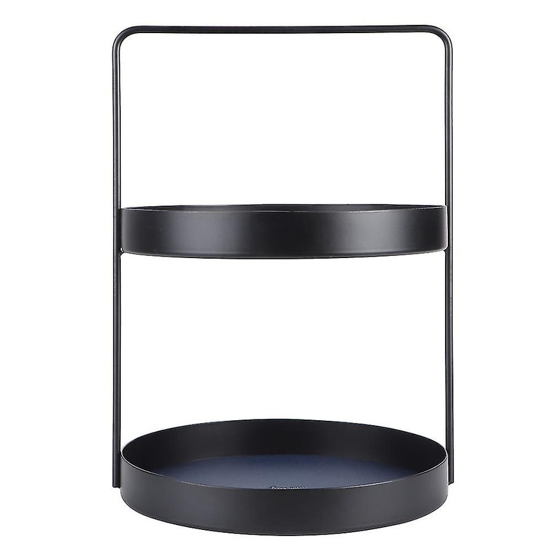 Double Layer Makeup Jewelry Display Tray Cupcake Dessert Stand Rack Home Desktop Decor
