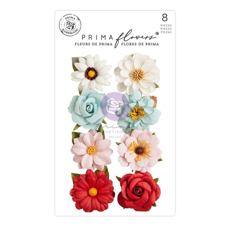 Prima Marketing Mulberry Paper Flowers Letters For Santa/Candy Cane Lane