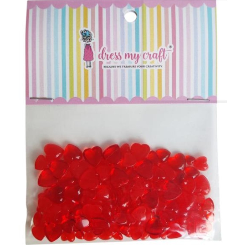 Red Heart Water Droplet Embellishments  8g