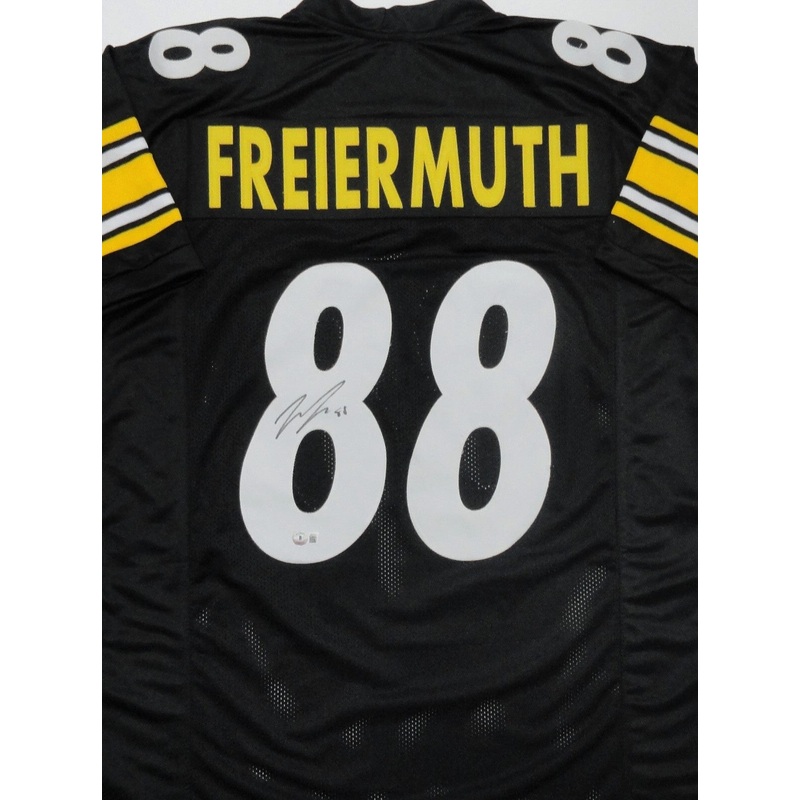 Steelers PAT FREIERMUTH Signed Custom Replica Black Pittsburgh Jersey AUTO – BAS