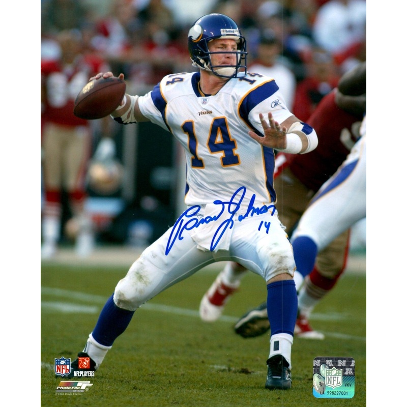 Vikings BRAD JOHNSON #14 Signed 8×10 Photo #2 AUTO – Bucs SB XXXVII Champ