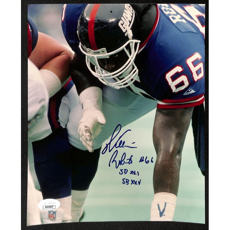Willian Roberts Signed/Inscribed 8×10 Photo New York Giants JSA 197209