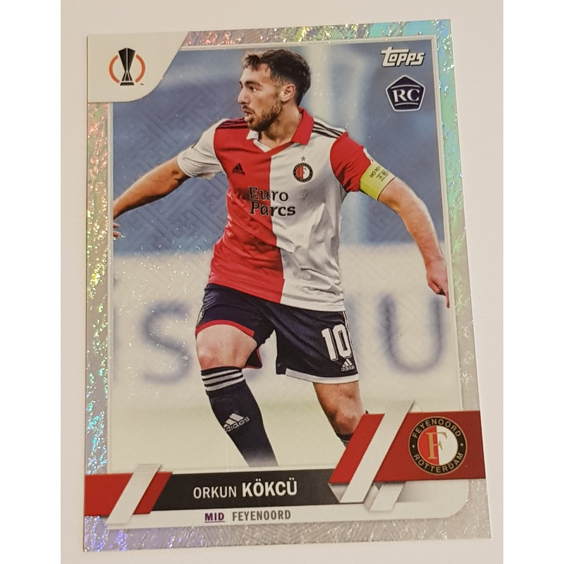 2022-23 Topps UEFA Club Competitions Jade Edition Orkun Kokcu #151 Year of the Rabbit Parallel /99 Rookie Card