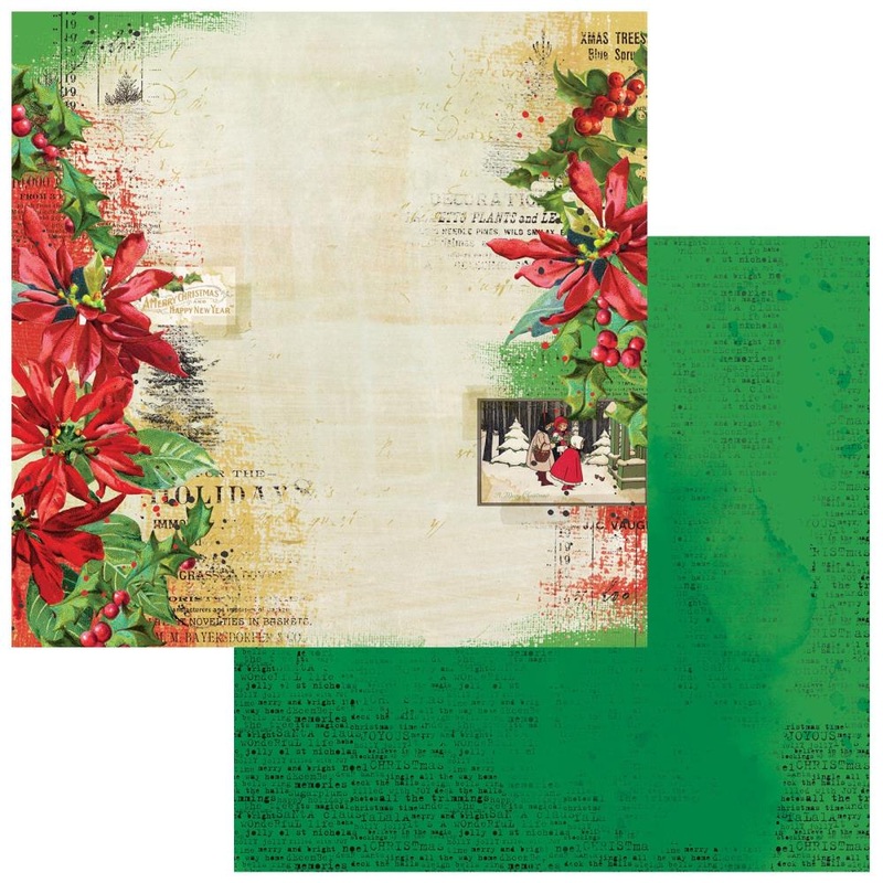 49 and Market Christmas Spectacular Double-Sided Cardstock 12X12 Spruce