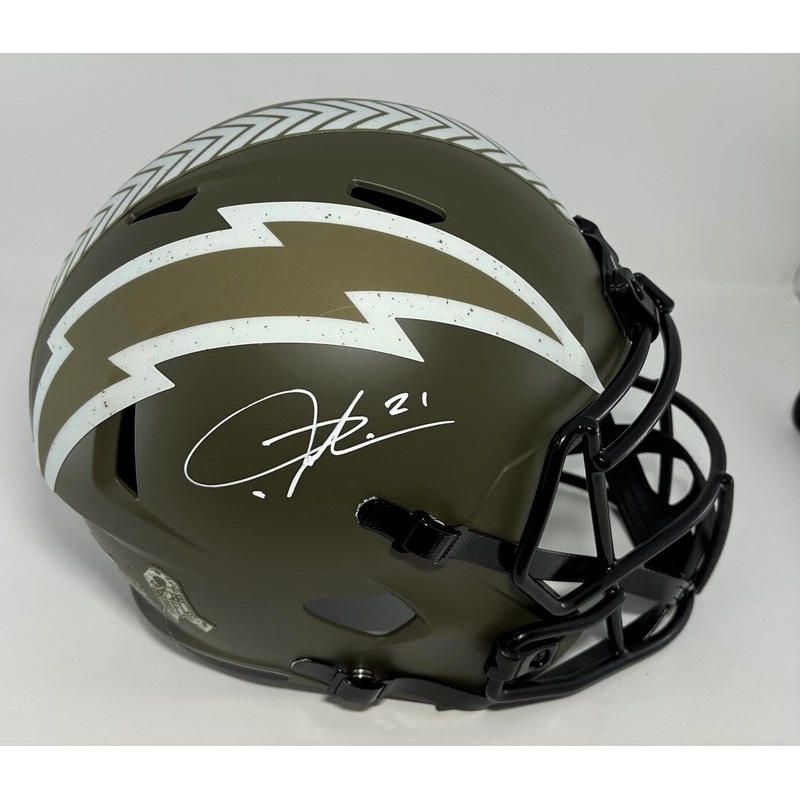 Chargers LADANIAN TOMLINSON Signed Full Size SALUTE Replica Helmet AUTO – BAS