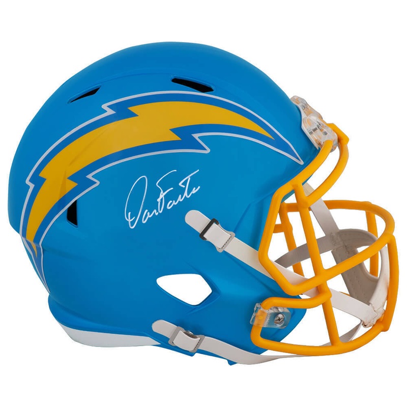 Dan Fouts Signed Chargers FLASH Riddell F/S Replica Helmet (In White) – (SS COA)