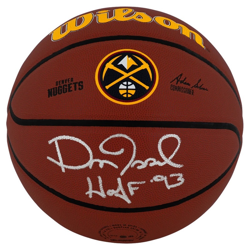 Dan Issel Signed Nuggets Logo Wilson Alliance NBA Basketball w/HOF’93 – (SS COA)