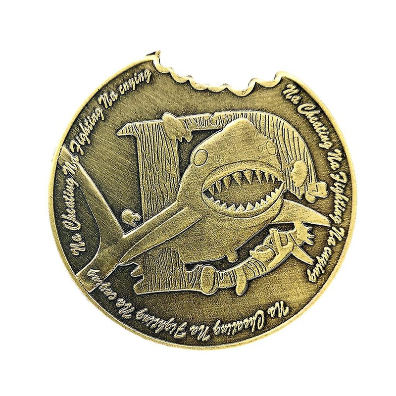 Great White Shark Shape Notch Coin