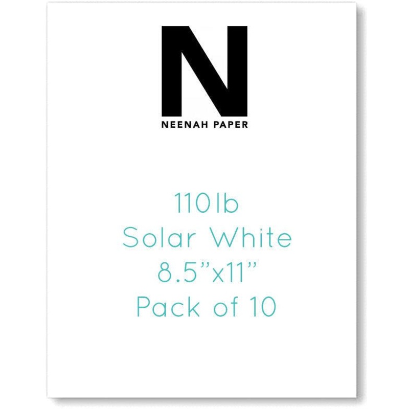 Neenah 110lb Classic Crest Cardstock 8.5X11 – 10 Sheets