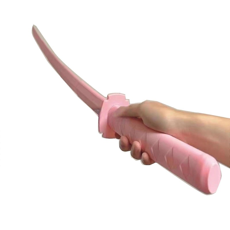 Sensory Gravity Sword Fidgets Toy 3D Telescopic Swords Model Toy Novelty Gift for Adult Stress Relief Sword Party Props  Pink