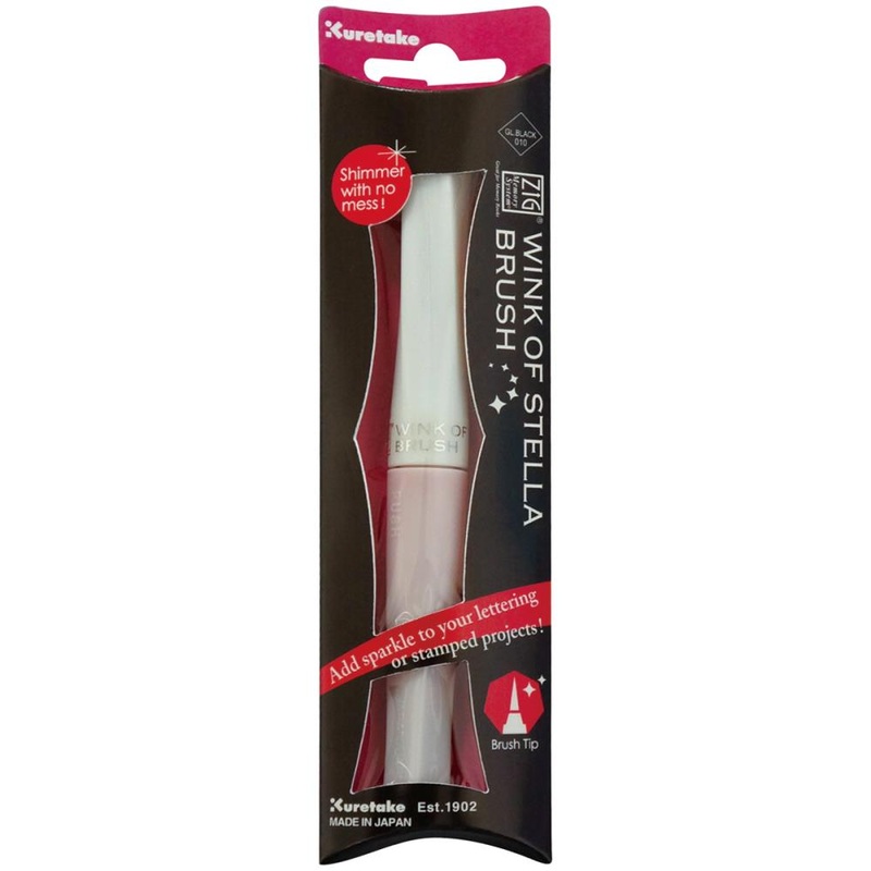 Zig Memory System Wink Of Stella Brush Glitter Marker Glitter Black