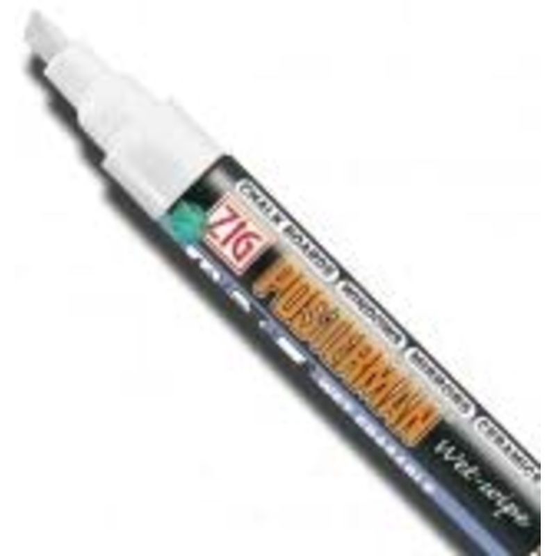 Zig Posterman Medium Tip Wet-Wipe Marker White