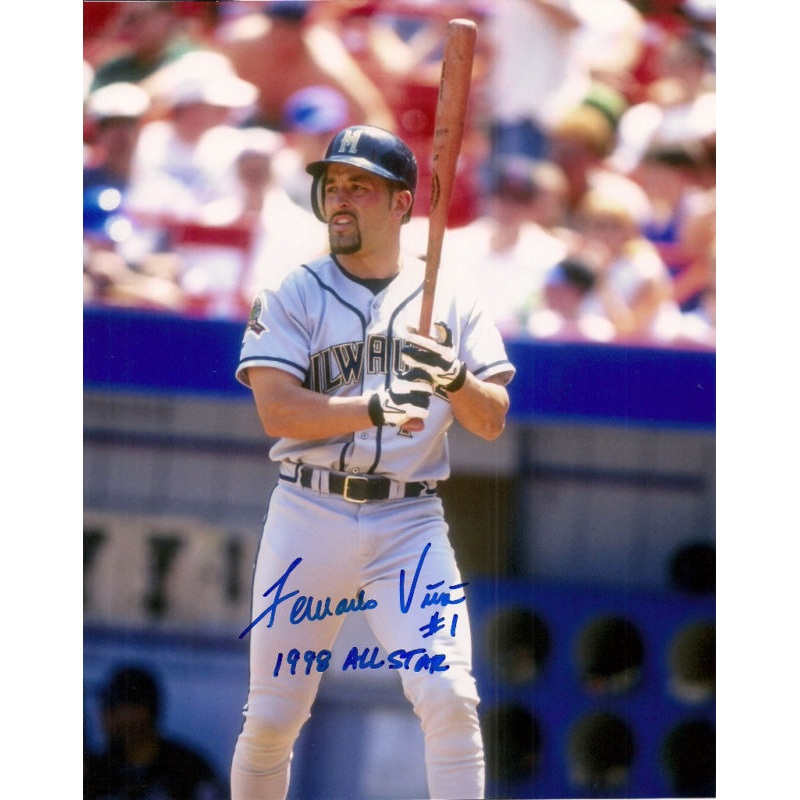 1994-99 Milwaukee Brewers FERNANDO VINA Signed 8×10 Photo AUTO #1