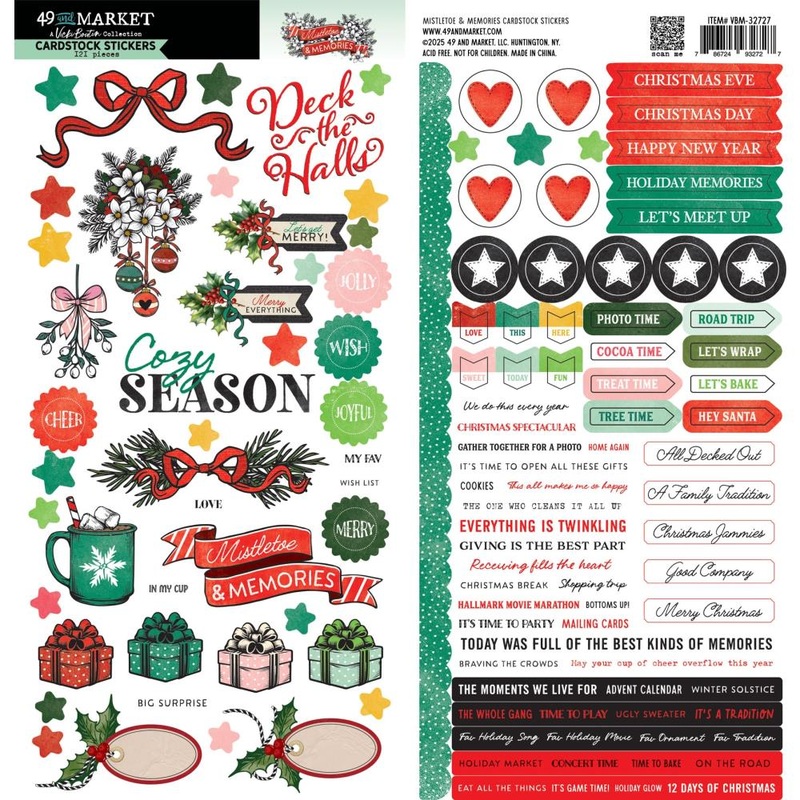 49 And Market Cardstock Stickers Mistletoe And Memories
