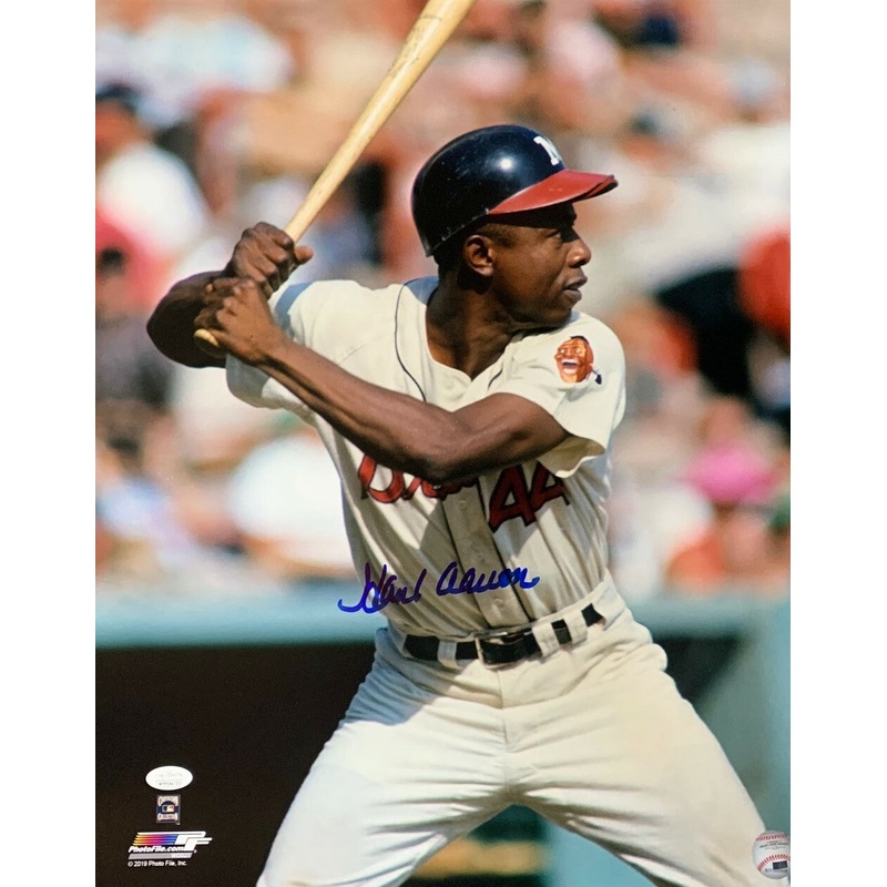 Atlanta Braves HANK AARON Signed 16×20 Photo #17 AUTO – Hall of Fame – JSA!
