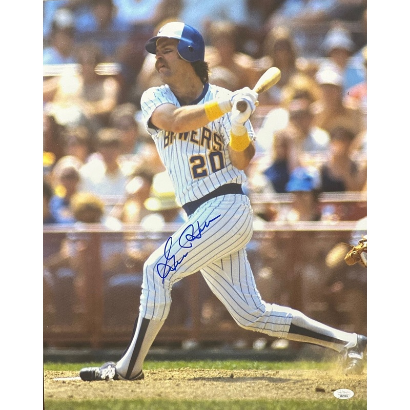 Brewers GORMAN THOMAS Signed 16×20 Photo #7 AUTO – HR Champ – 1982 World Series