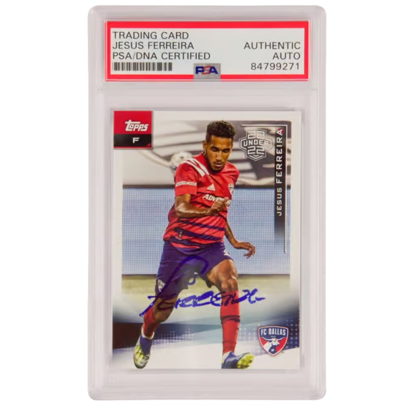 Jesus Ferreira Signed 2021 Topps MLS FC Dallas #166 – PSA Authentic