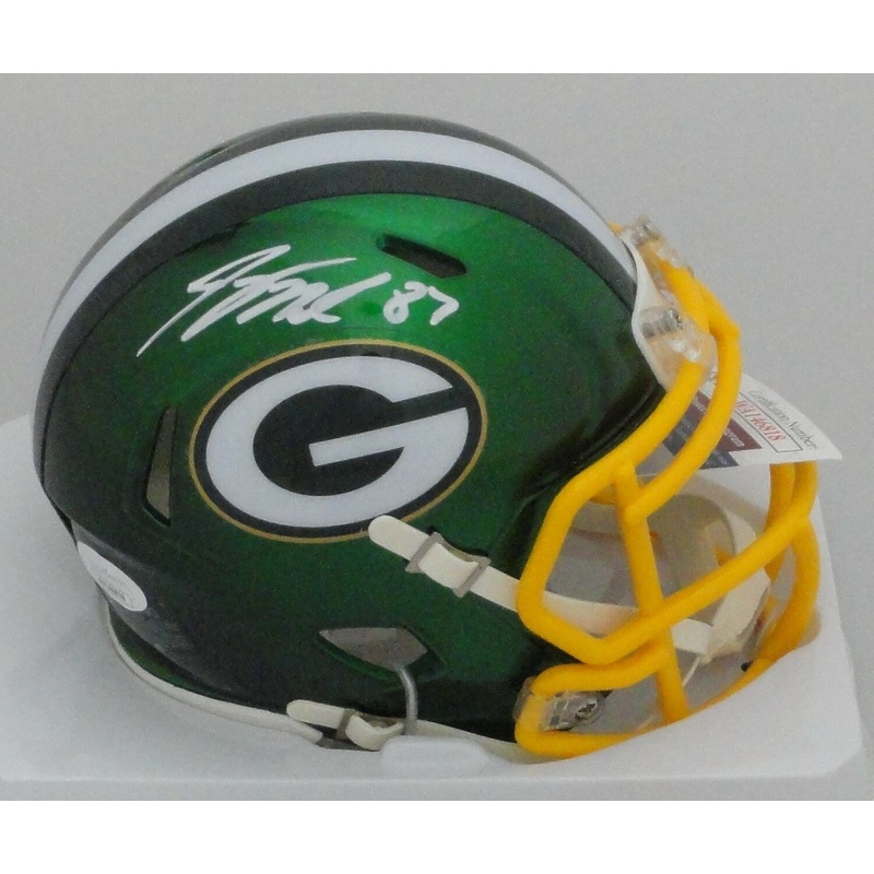 Packers JORDY NELSON Signed Riddell FLASH Speed Mini Helmet AUTO – JSA