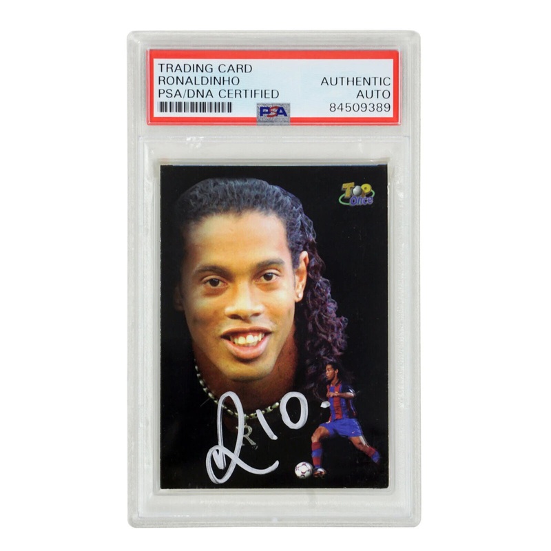 Ronaldinho Signed 2003 Mundicromo Las Fichas De La Liga #621 – PSA Authentic