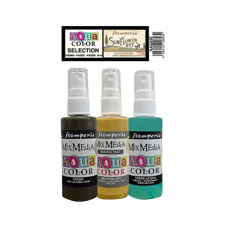 Stamperia Aquacolor 3/Pkg Sunflower Art