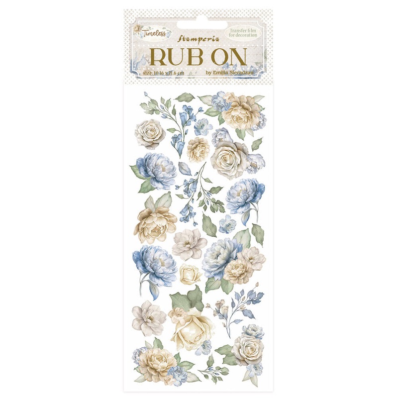 Stamperia Timeless Rub-On 4×8,5 Inch Flowers