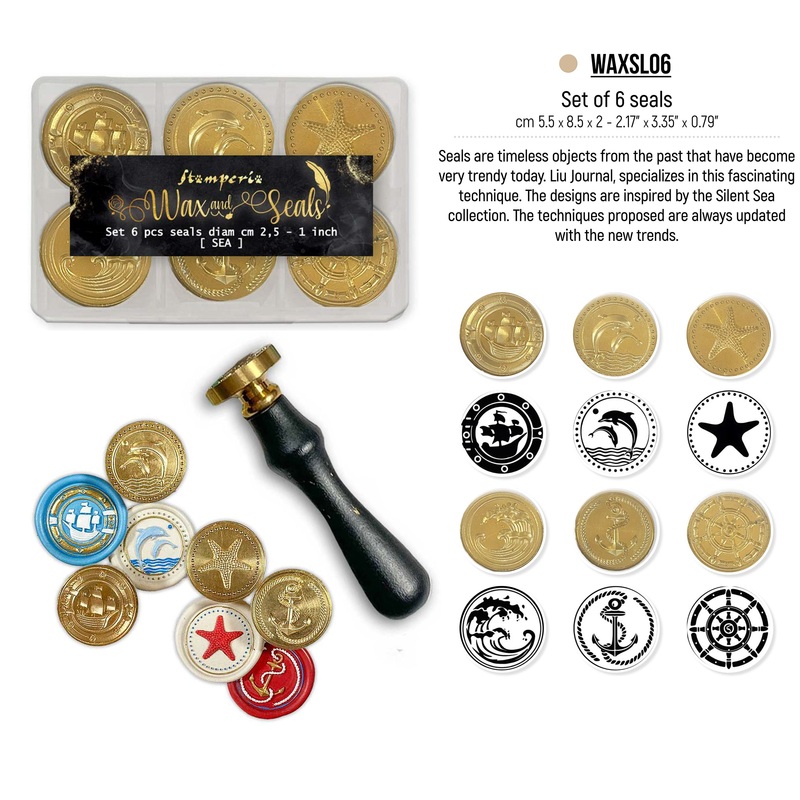 Stamperia Wax and Seals – Set 6 Seals – Silent Sea